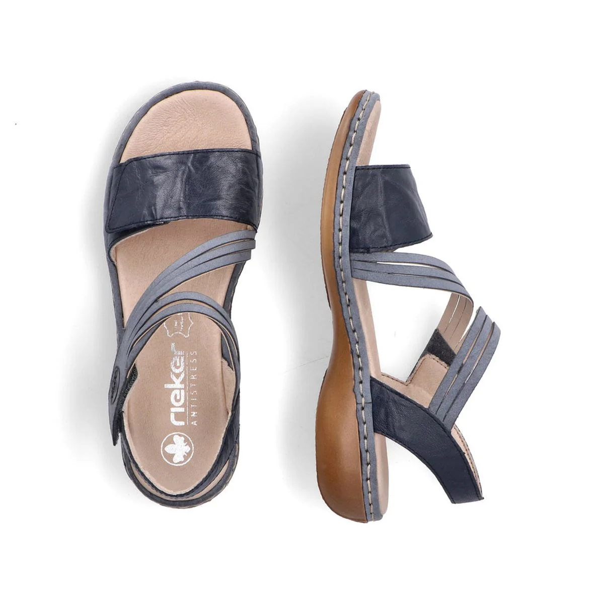 Rieker 65964 Strap Sandal in Blue - Image 6