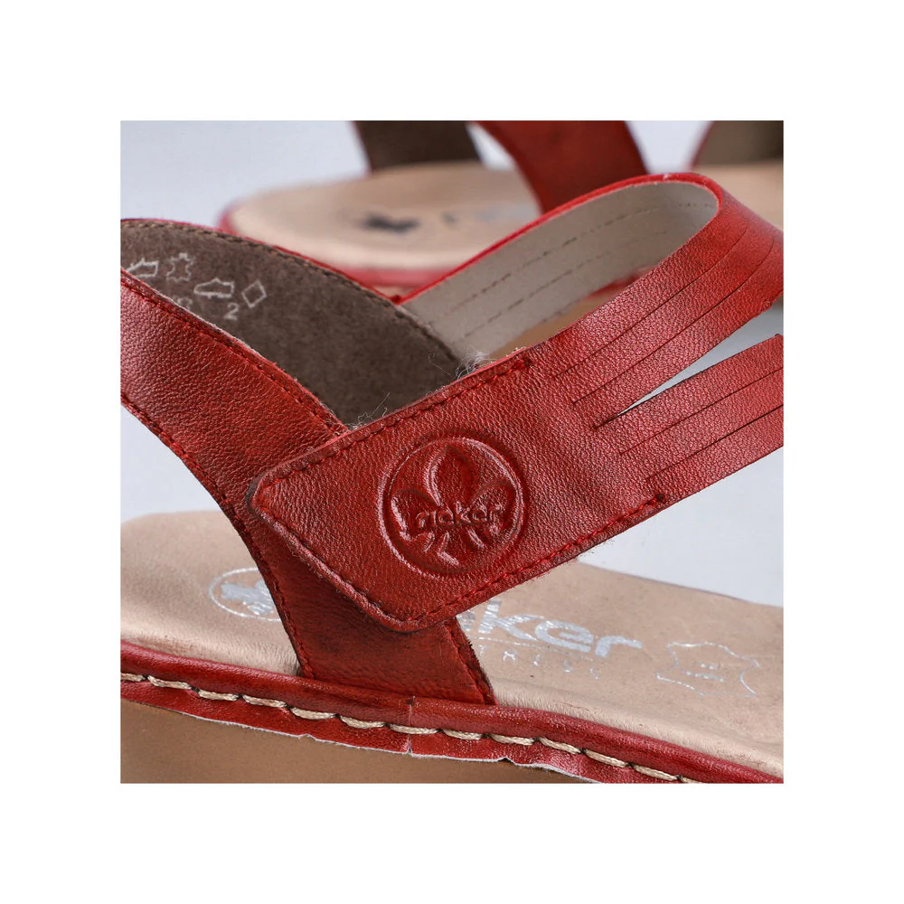 Rieker 65964 Strap Sandal in Red - Image 10
