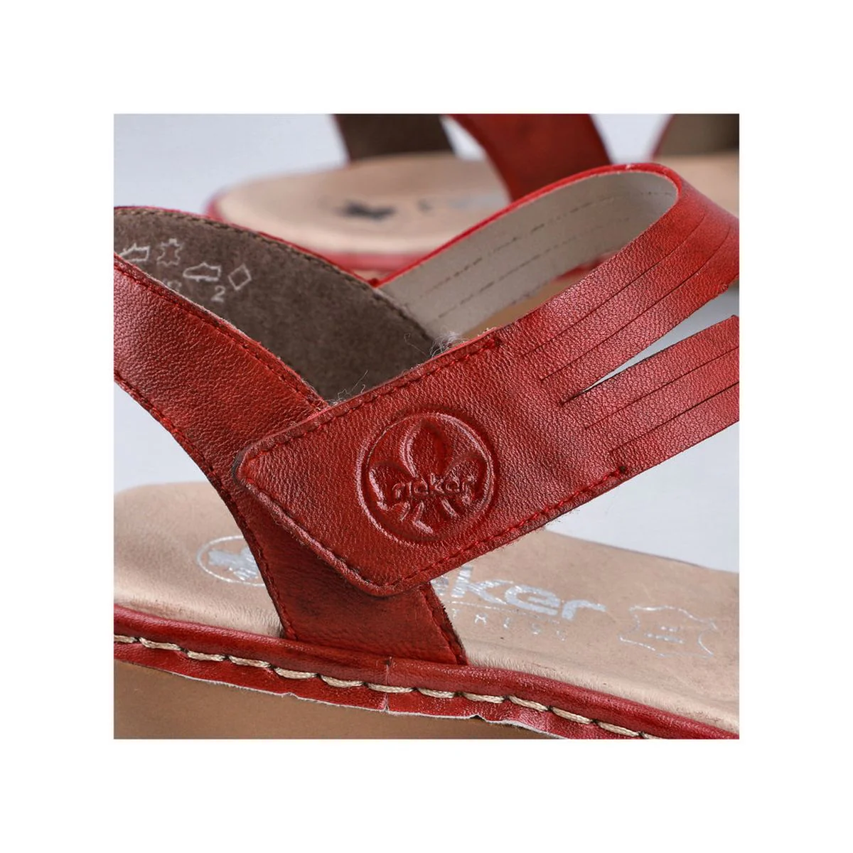 Rieker 65964 Strap Sandal in Red - Image 8