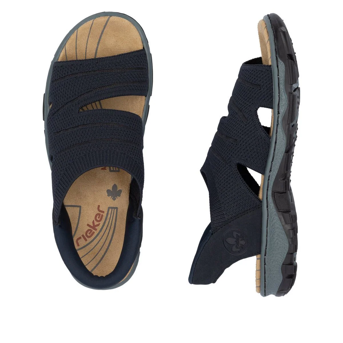 Rieker 68895-14 Women’s Knit Sandals in Black – Lightweight Summer Comfort - Image 6
