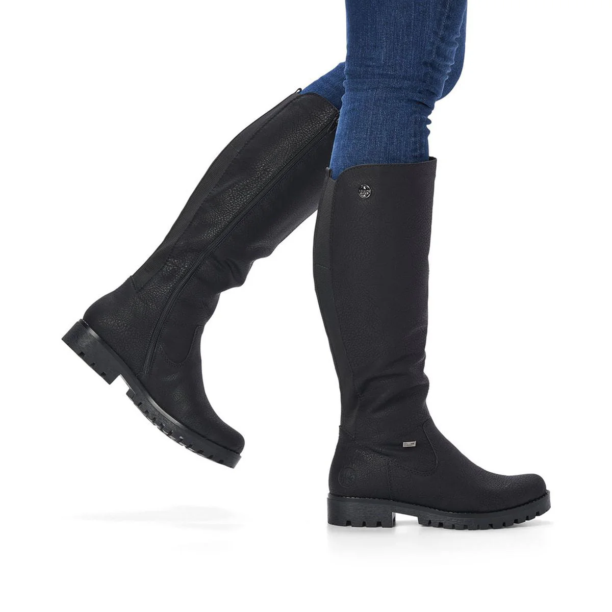 78554 Midnight Black High Boots with RiekerTEX - Image 7