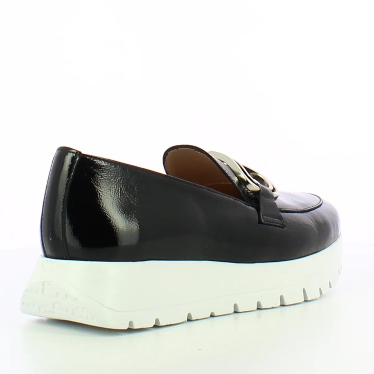 Wonders A-2462 Platform Loafer in Black Patent - Image 3