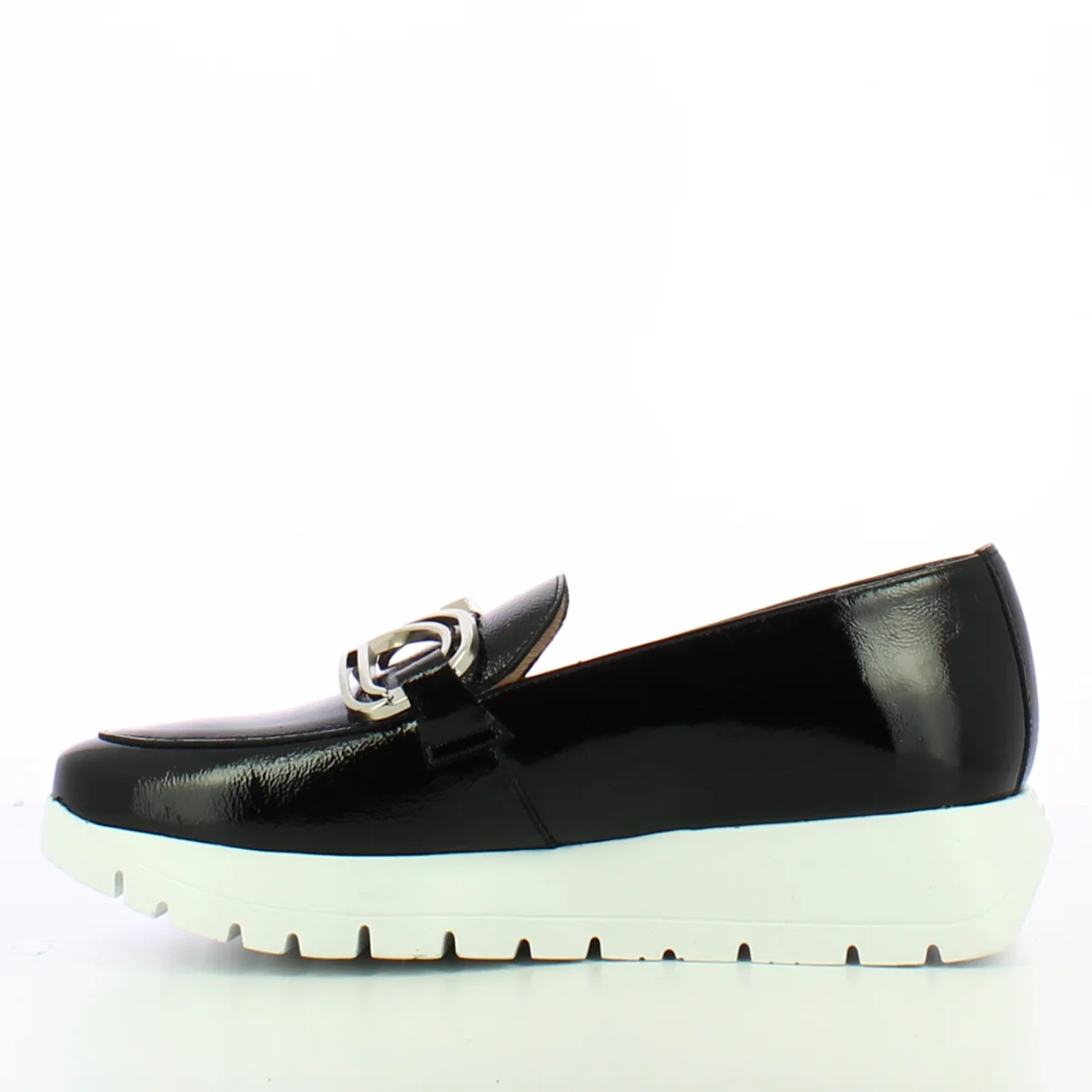 Wonders A-2462 Platform Loafer in Black Patent - Image 4