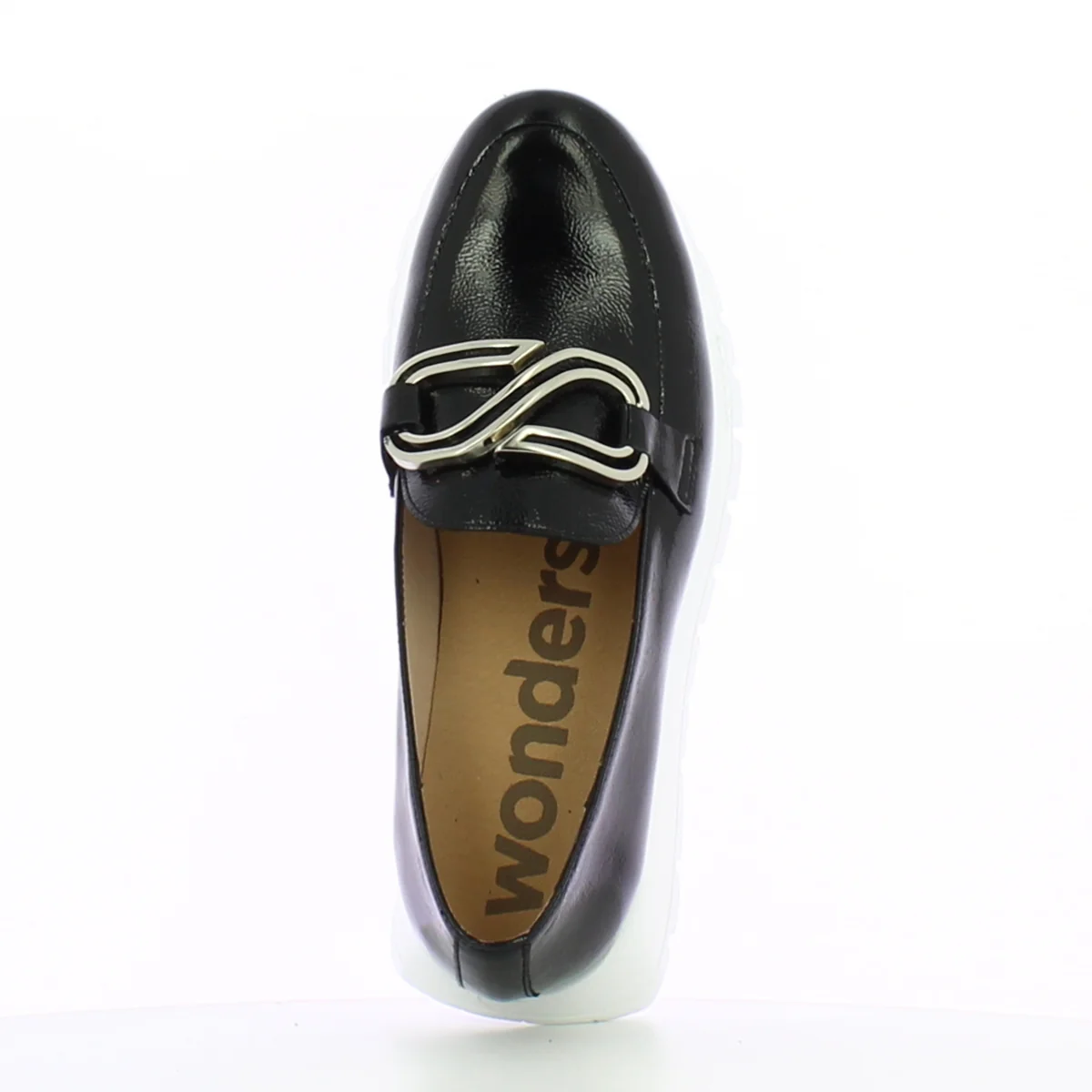 Wonders A-2462 Platform Loafer in Black Patent - Image 5