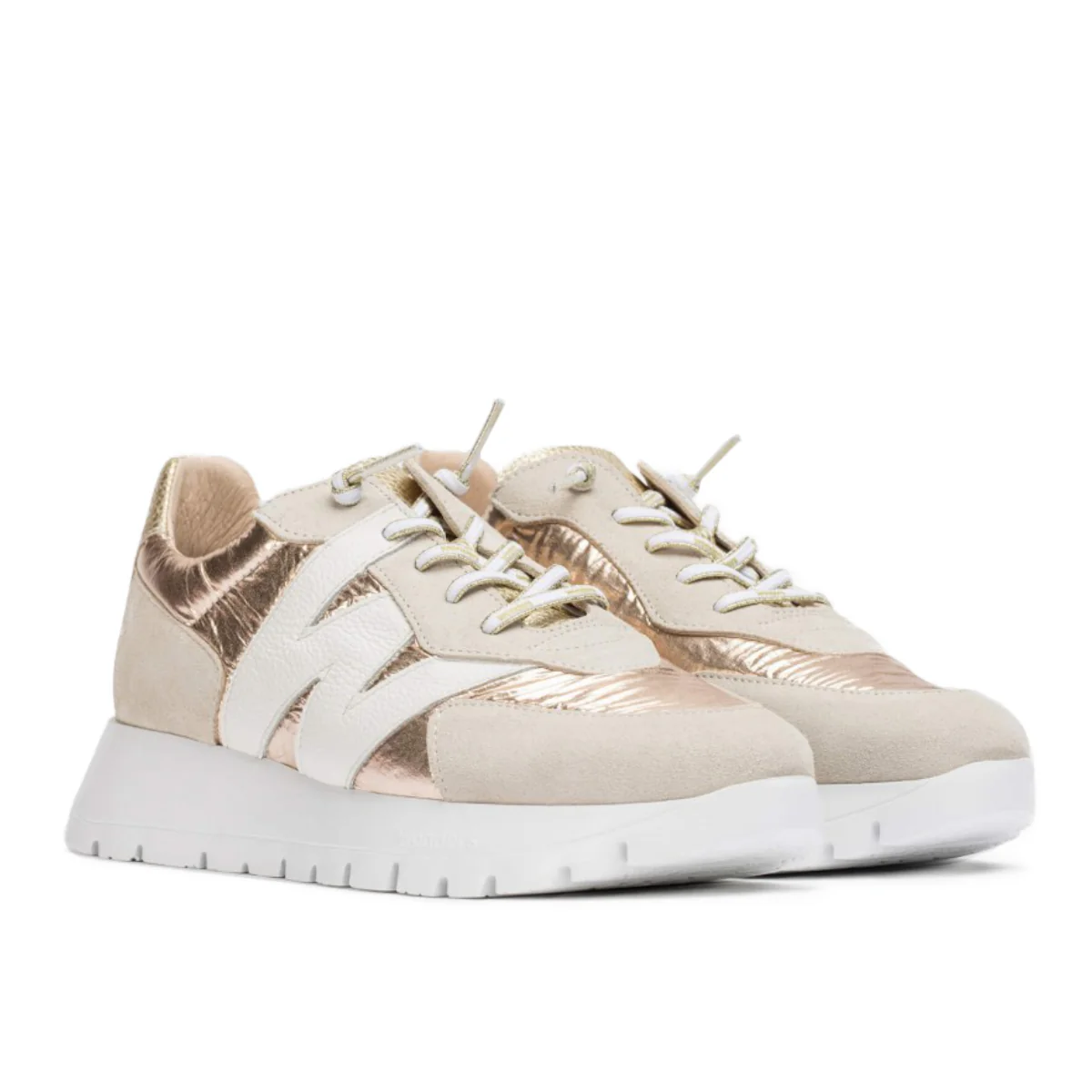 Wonders A-2464 Women's Dress Sneaker in Beige