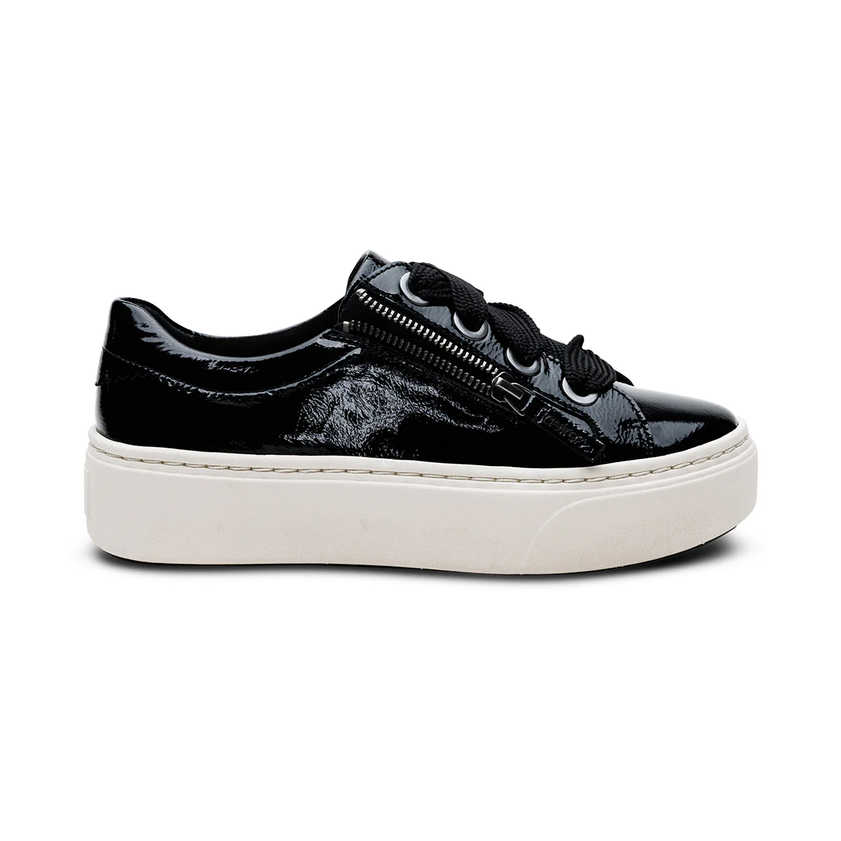 Aetrex Aubrey Arch Support Platform Sneaker in Black Patent - Image 2