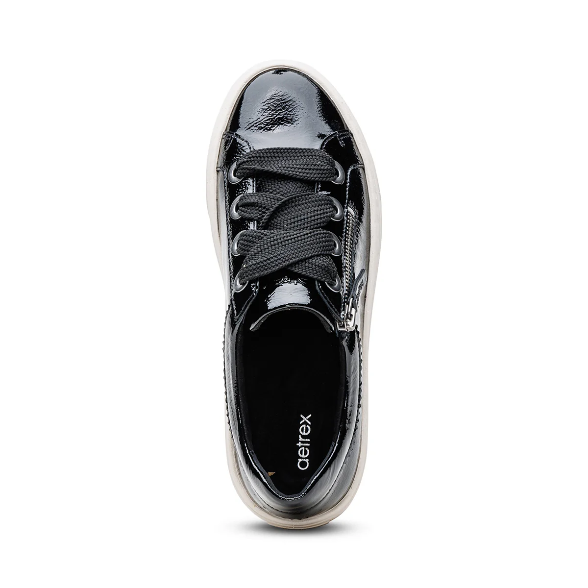 Aetrex Aubrey Arch Support Platform Sneaker in Black Patent - Image 5