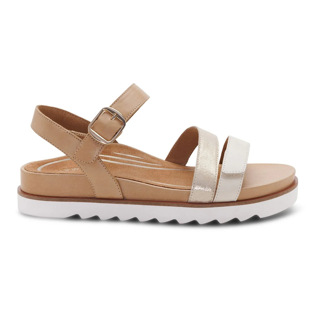 Aetrex Cass Women's Arch Support Sandal in Champagne - Image 3