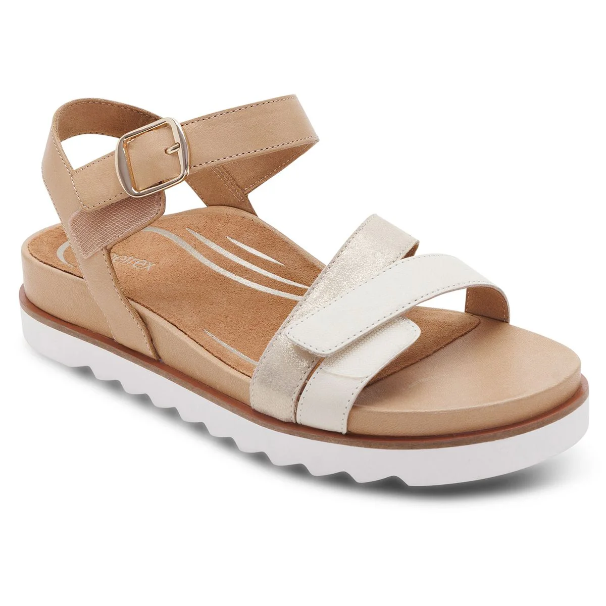 Aetrex Cass Women's Arch Support Sandal in Champagne - Image 7