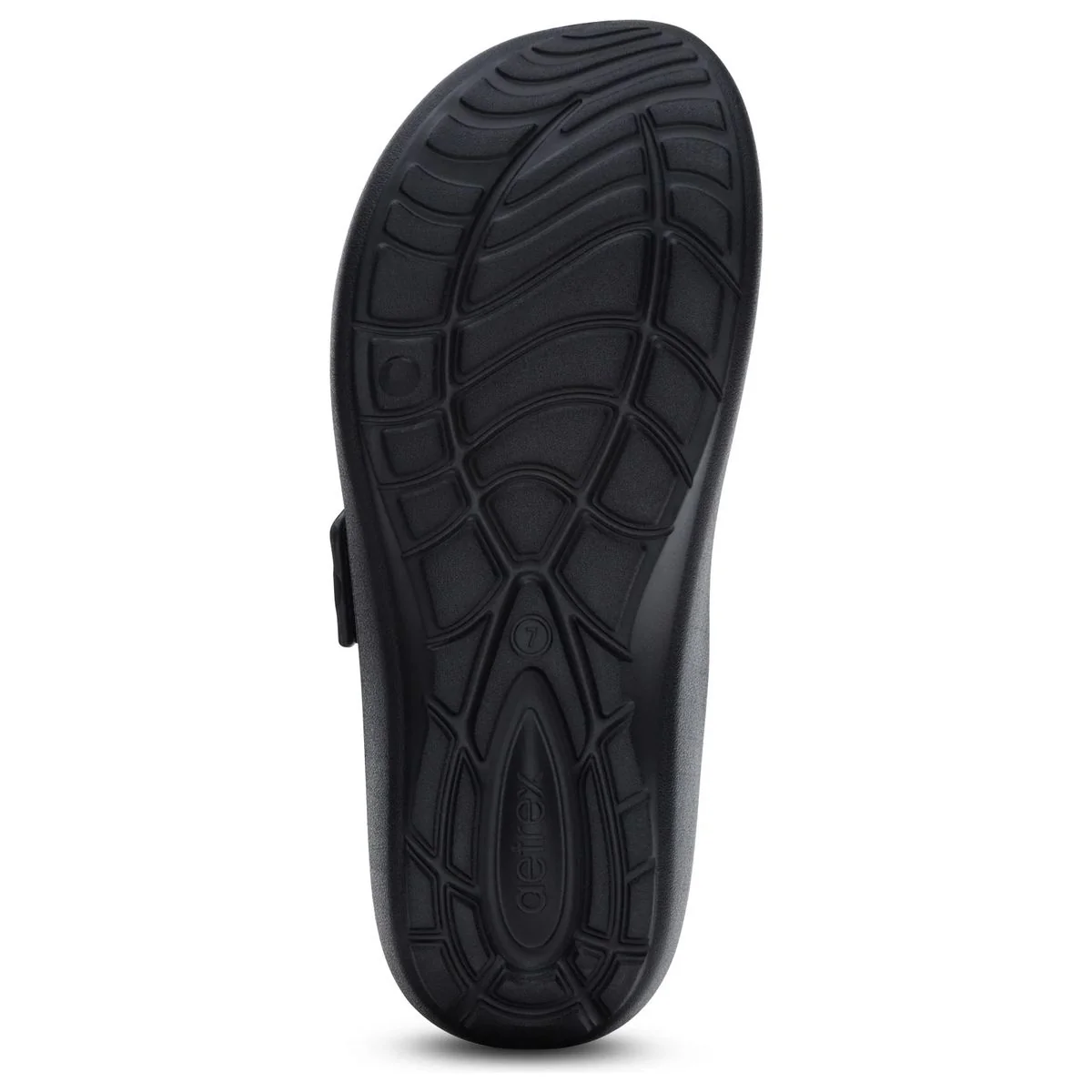 Aetrex Kaia Women's Two Band Slide in Black Gloss - Image 4