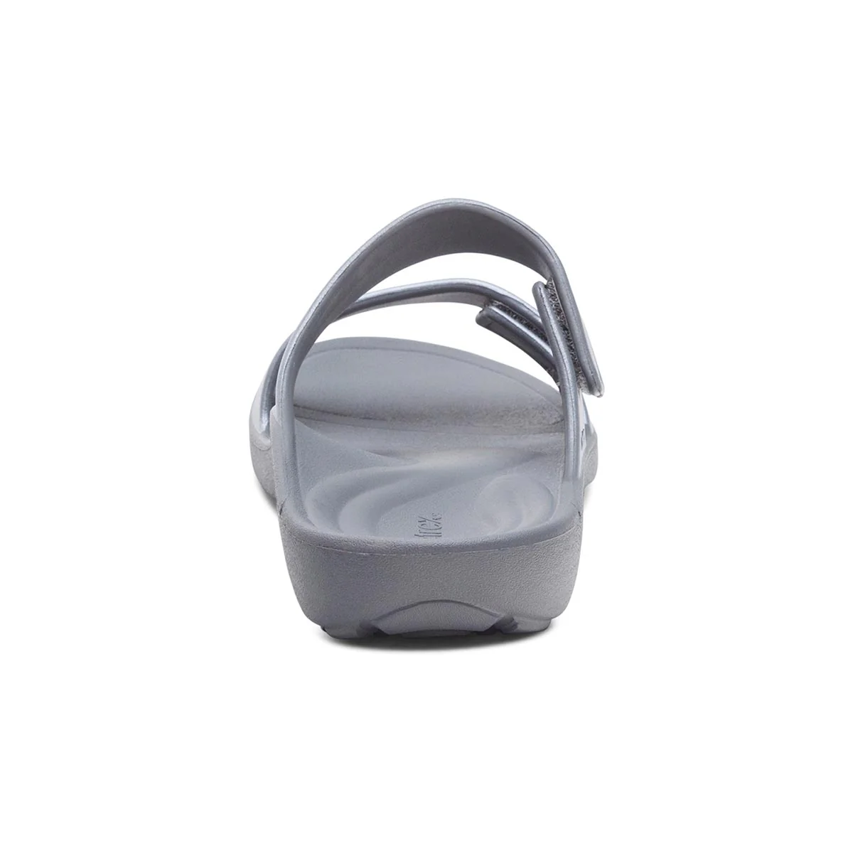 Aetrex Kaia Women's Two Band Slide in Black Pewter - Image 5