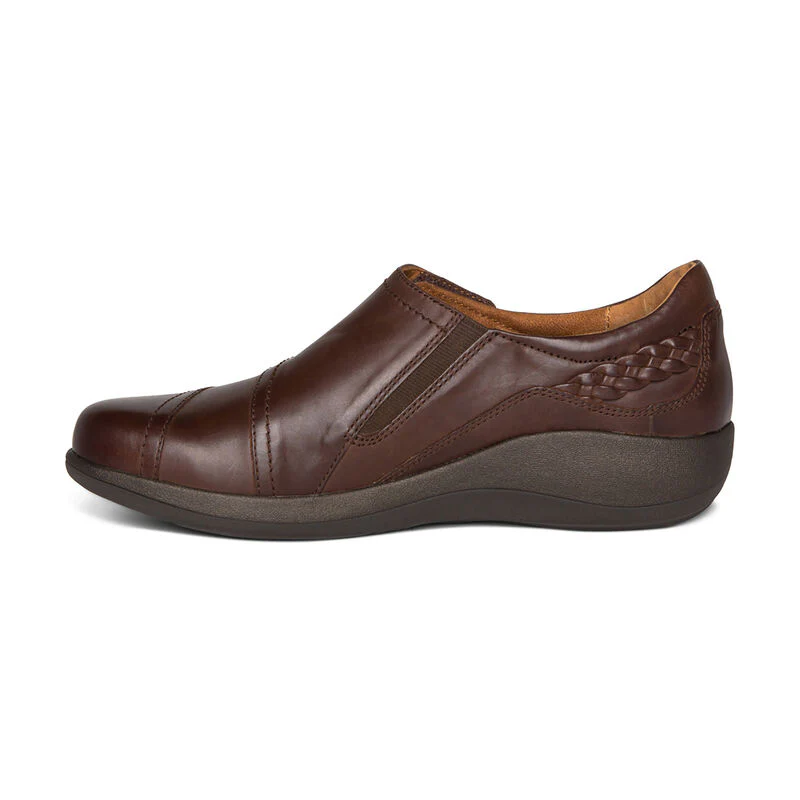 Aetrex Karina Women's Monk Strap Velcro Brown - Image 4