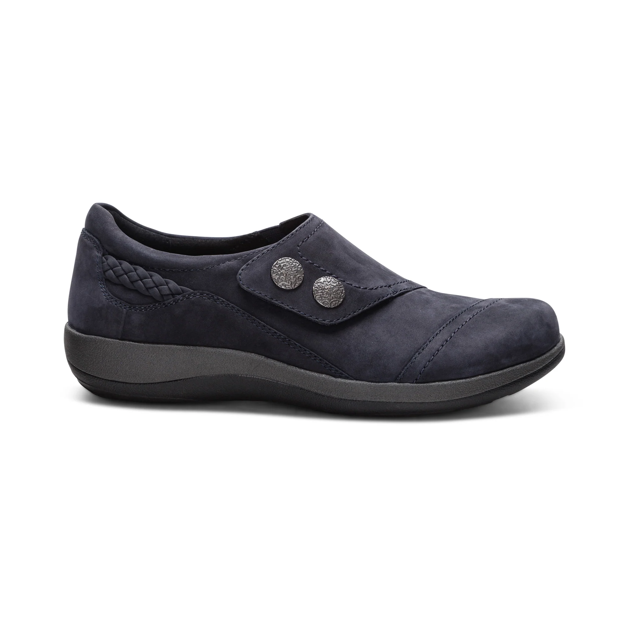 Aetrex Karina Women's Monk Strap Velcro Navy - Image 3