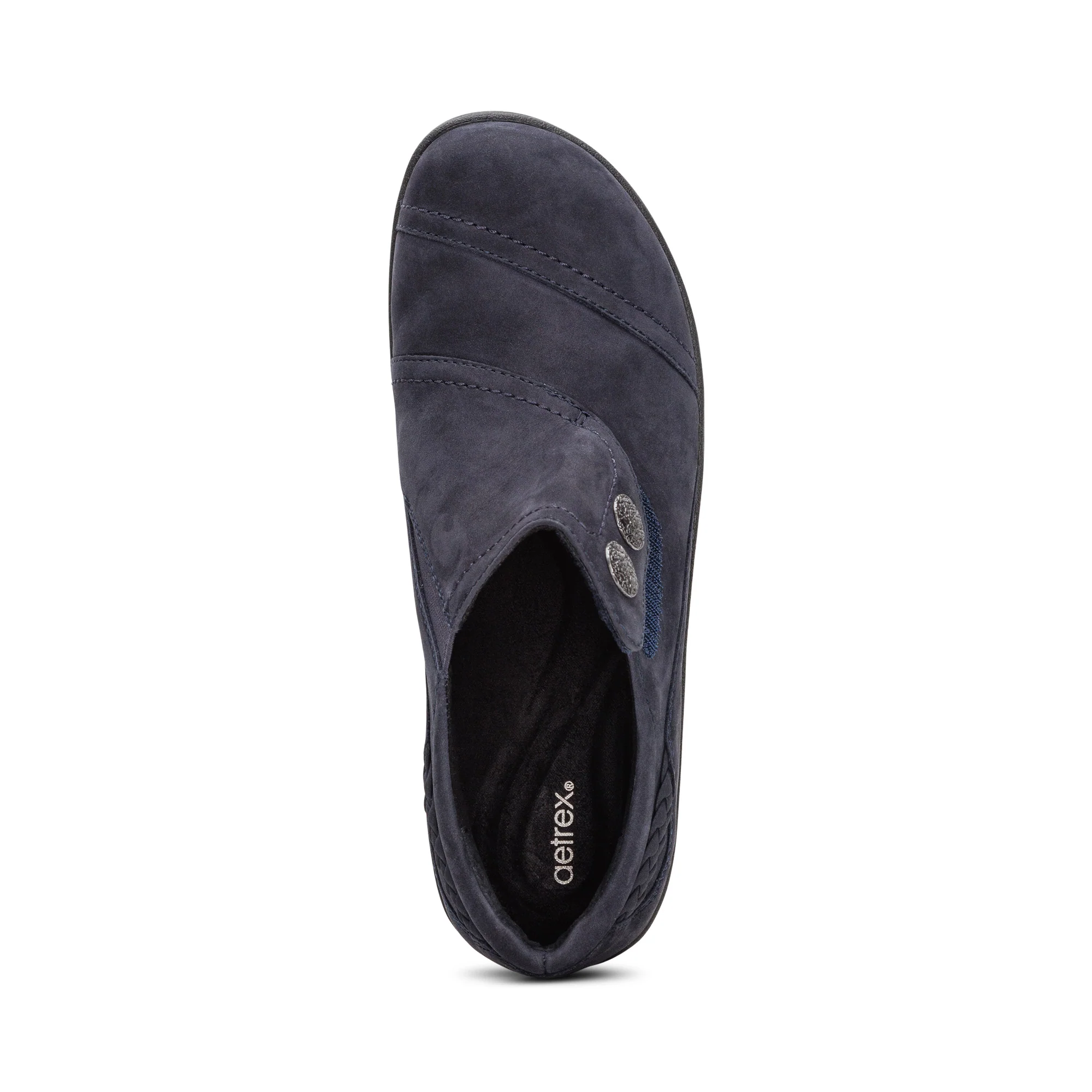 Aetrex Karina Women's Monk Strap Velcro Navy - Image 6