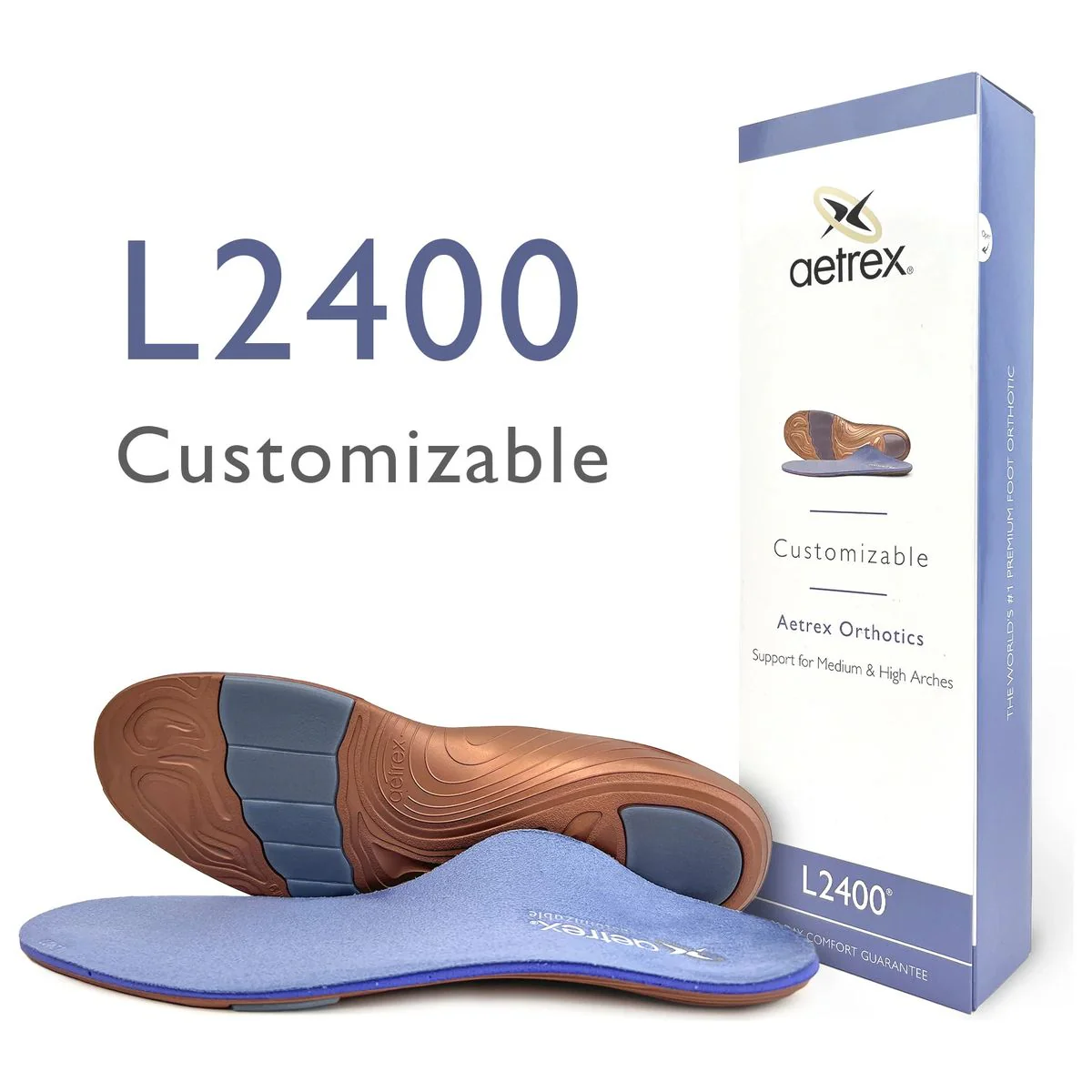 Aetrex Customizable Orthotics with Mozaic® Technology – Men's (L2400M)