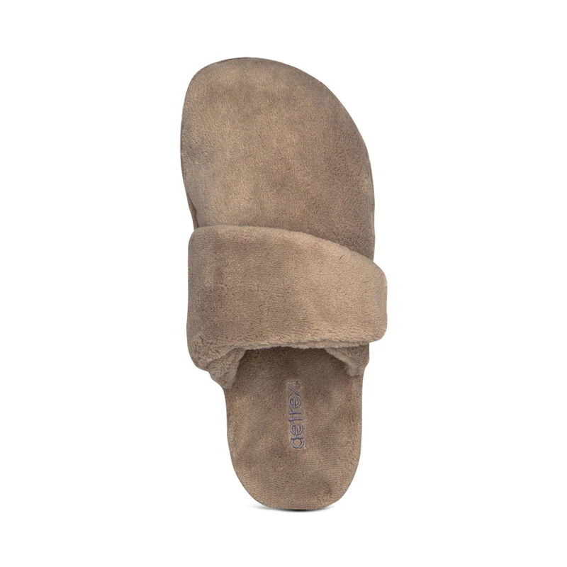 Aetrex Mandy Women's Closed Toe Slipper in Coffee - Image 4