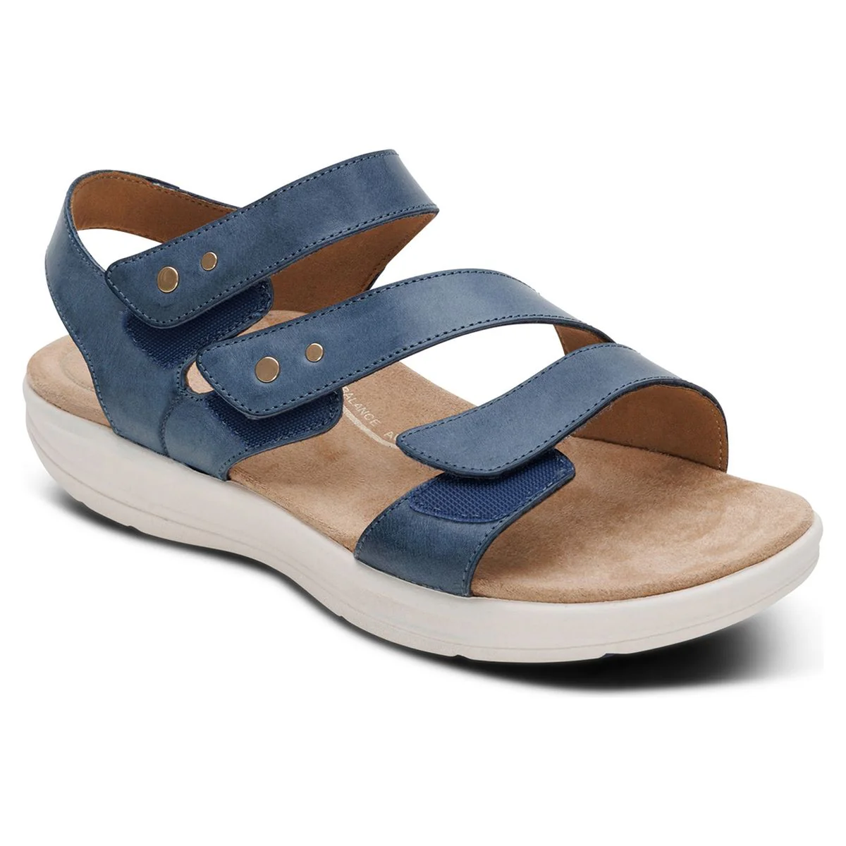 Aetrex Savannah Women's Adjustable Quarter Strap Sandal in Hazy Blue - Image 2
