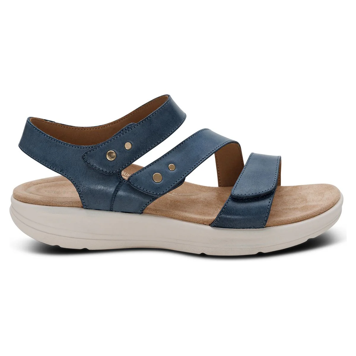 Aetrex Savannah Women's Adjustable Quarter Strap Sandal in Hazy Blue - Image 5