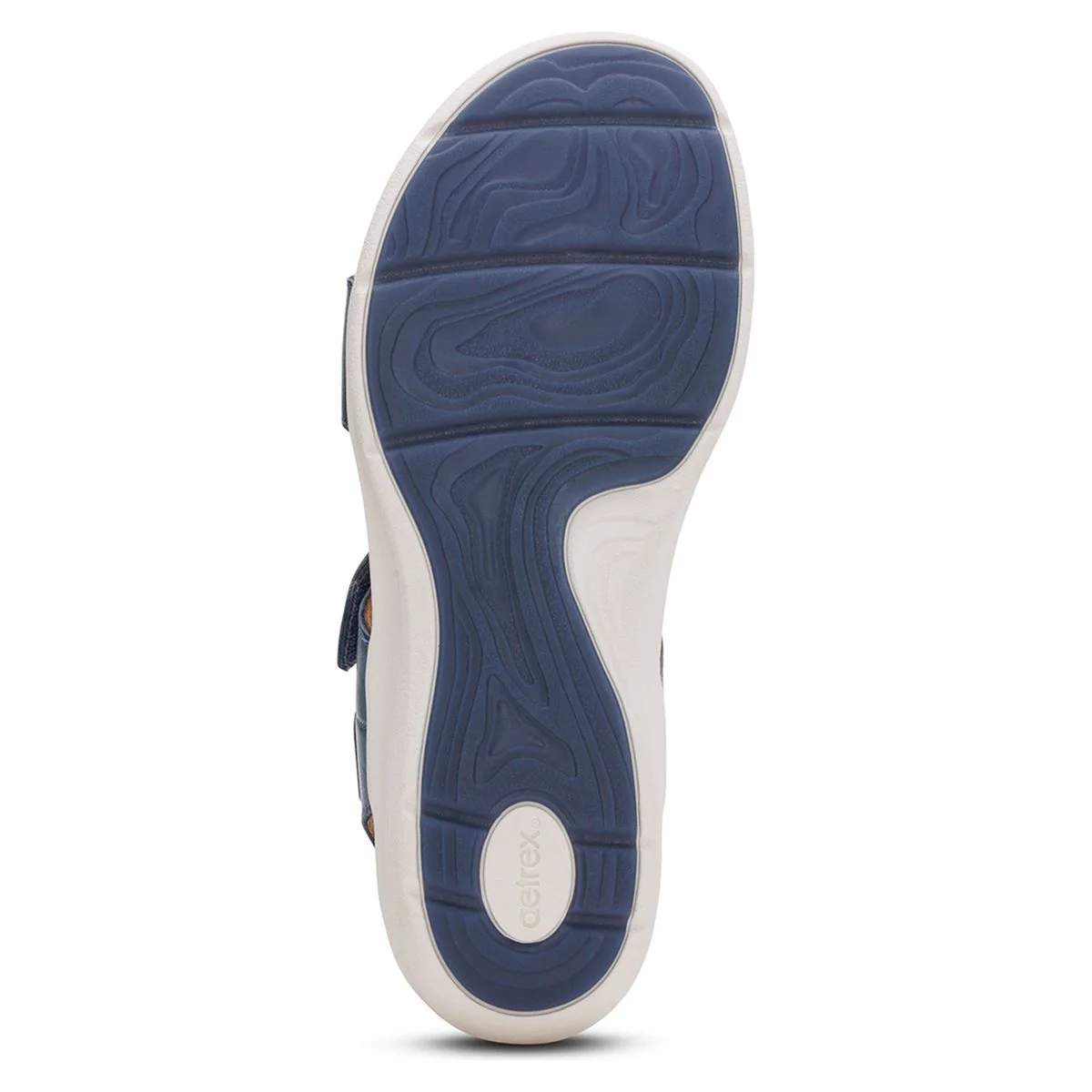 Aetrex Savannah Women's Adjustable Quarter Strap Sandal in Hazy Blue - Image 7