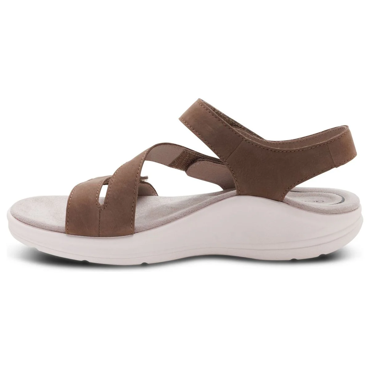 Aetrex Savannah Women's Adjustable Quarter Strap Sandal in Taupe - Image 3