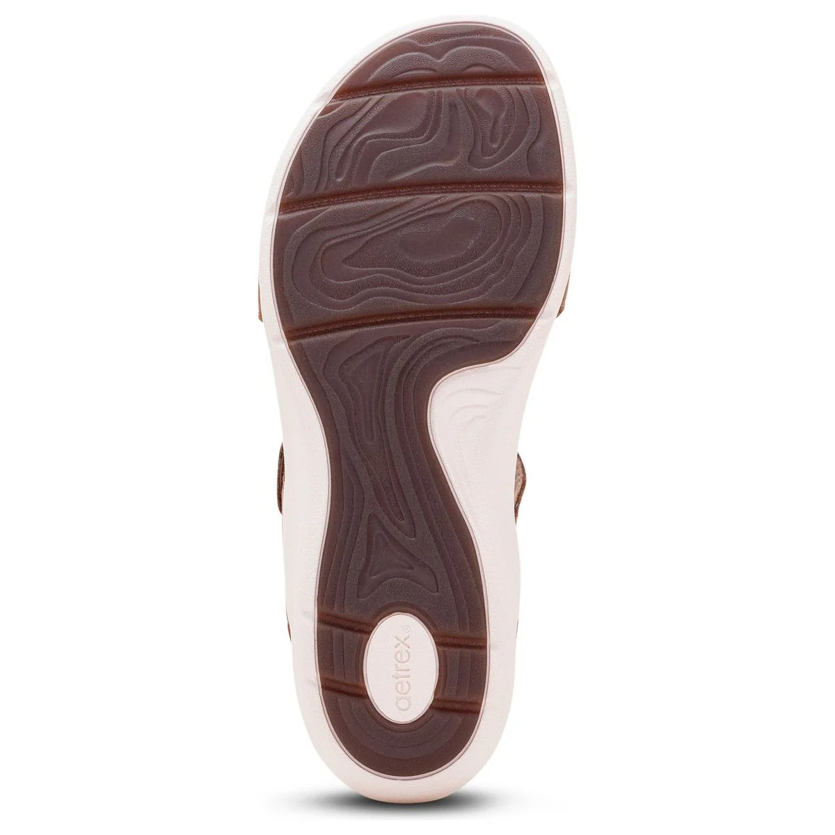 Aetrex Savannah Women's Adjustable Quarter Strap Sandal in Taupe - Image 7