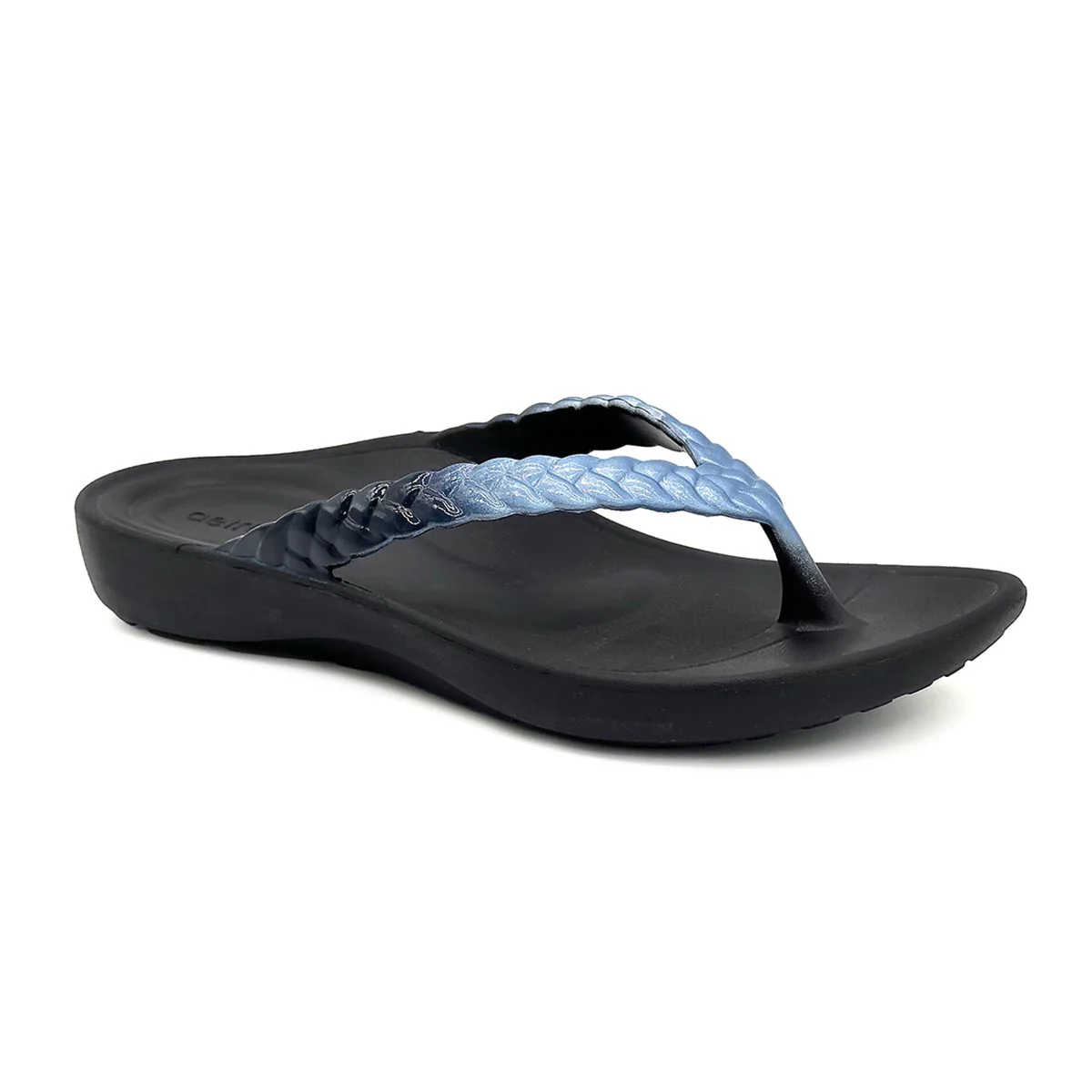 Aetrex Vicki Women's Braided Thong Sandal in Blue
