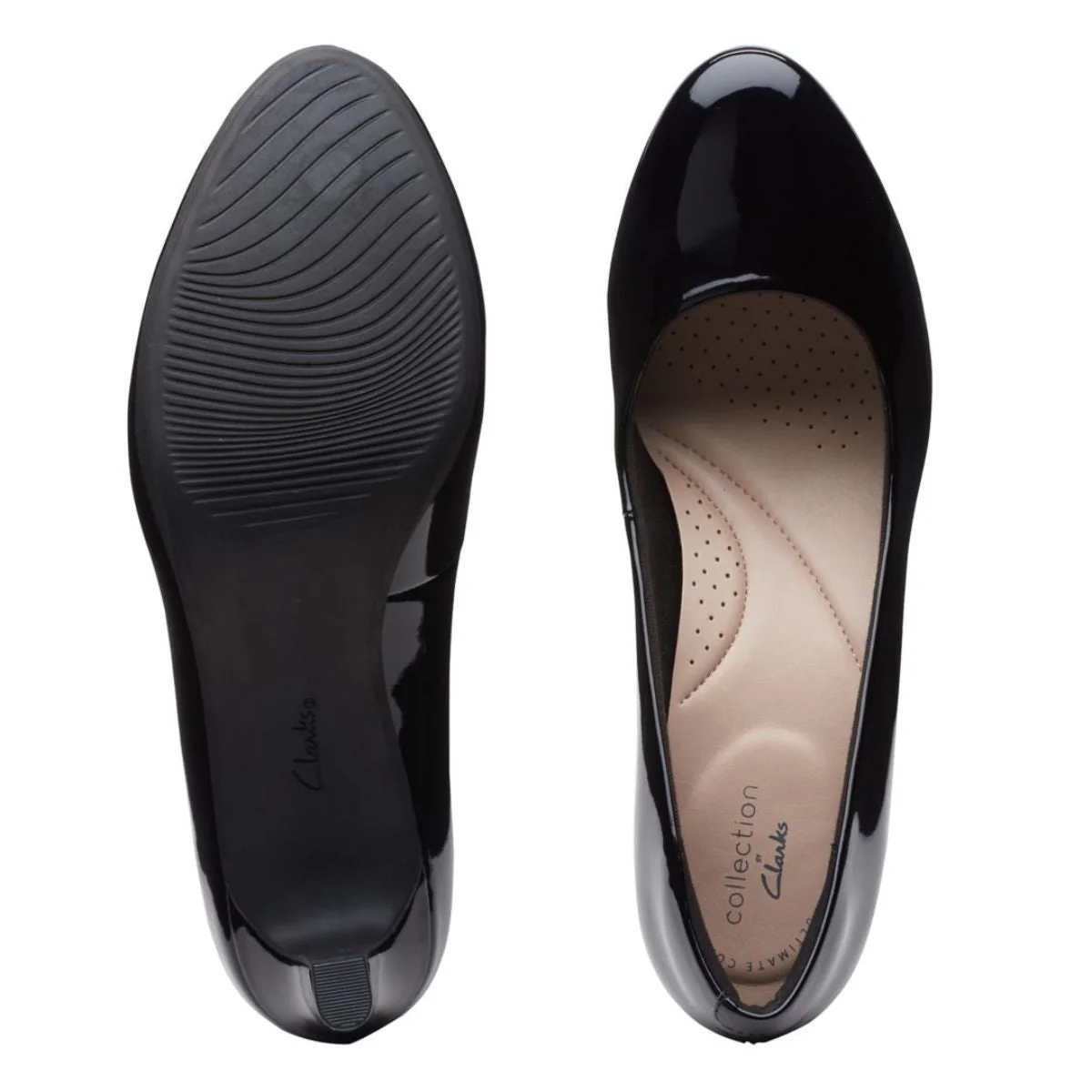 Clarks Ambyr Joy Dress Heels in Black Patent - Image 6
