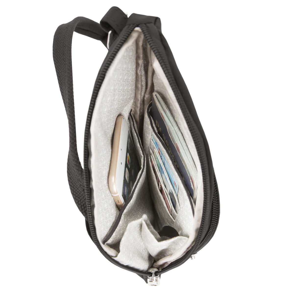 Travelon Anti-Theft Essentials Mini Asymmetric Crossbody in Black - Image 5