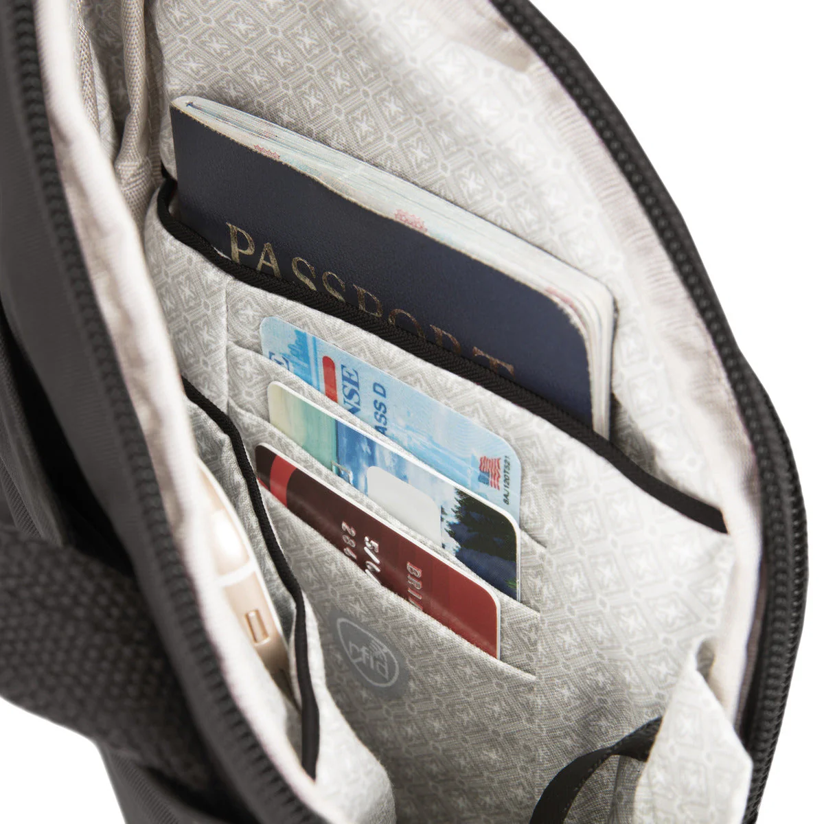 Travelon Anti-Theft Essentials Mini Asymmetric Crossbody in Black - Image 9