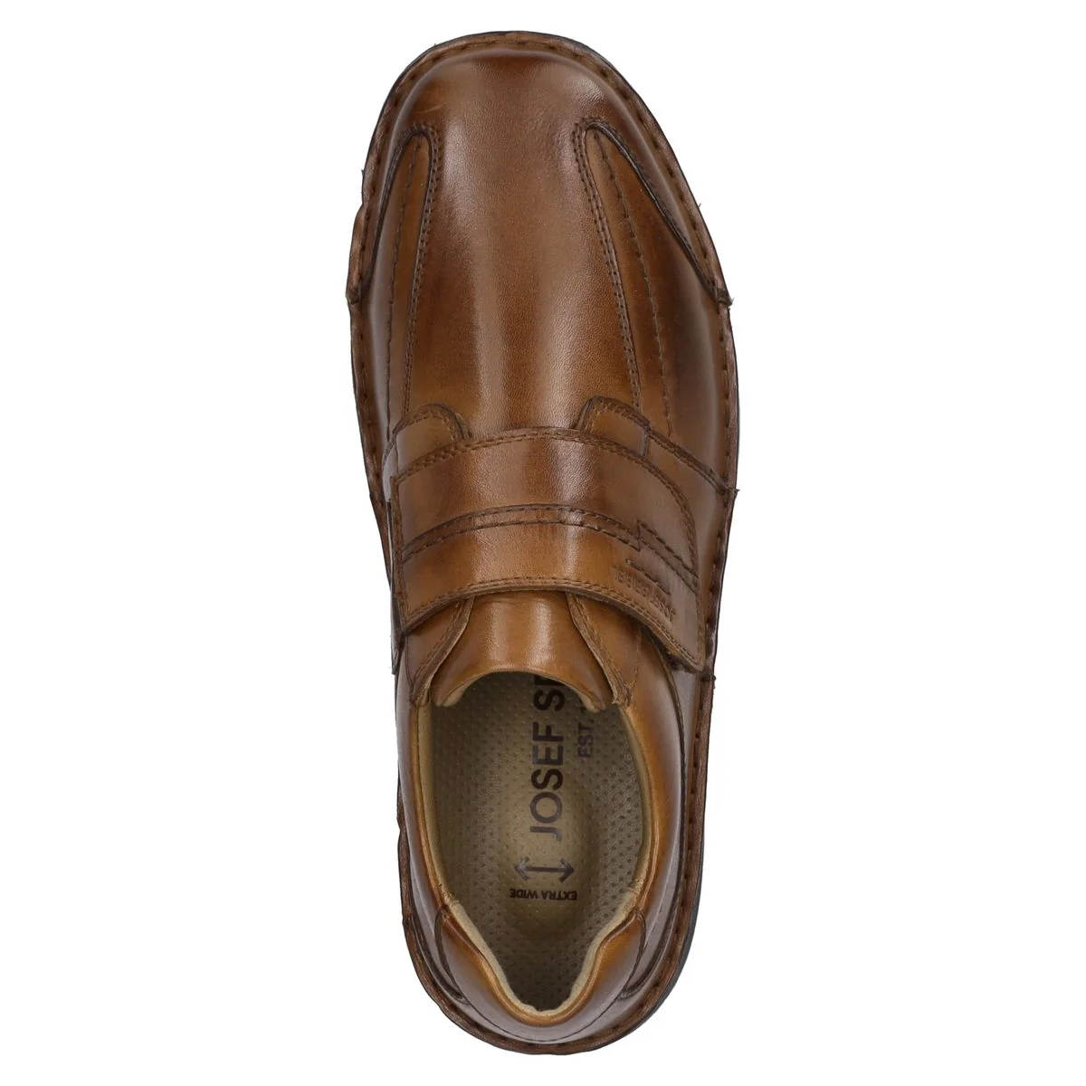 Josef Seibel Anvers 02 Men's Extra Wide Monk Strap in Cognac - Image 2
