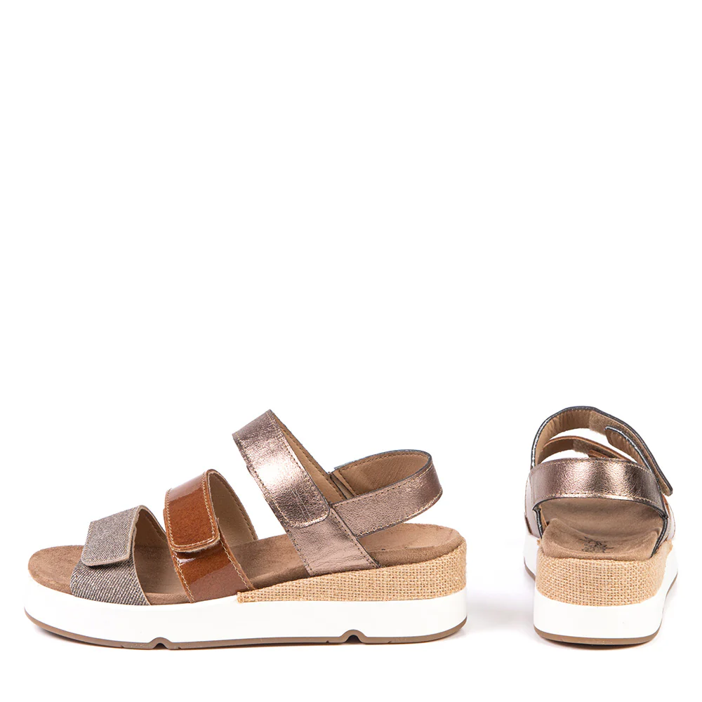 Anzia 11429 Women's Wedge Sandals in Tan - Image 3