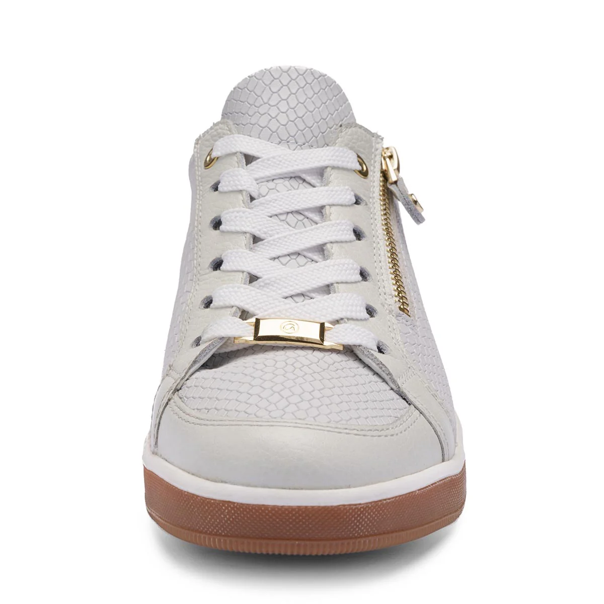 Ara Rei-Low Women's Zip Sneaker in Nebbia Weiss - Image 3