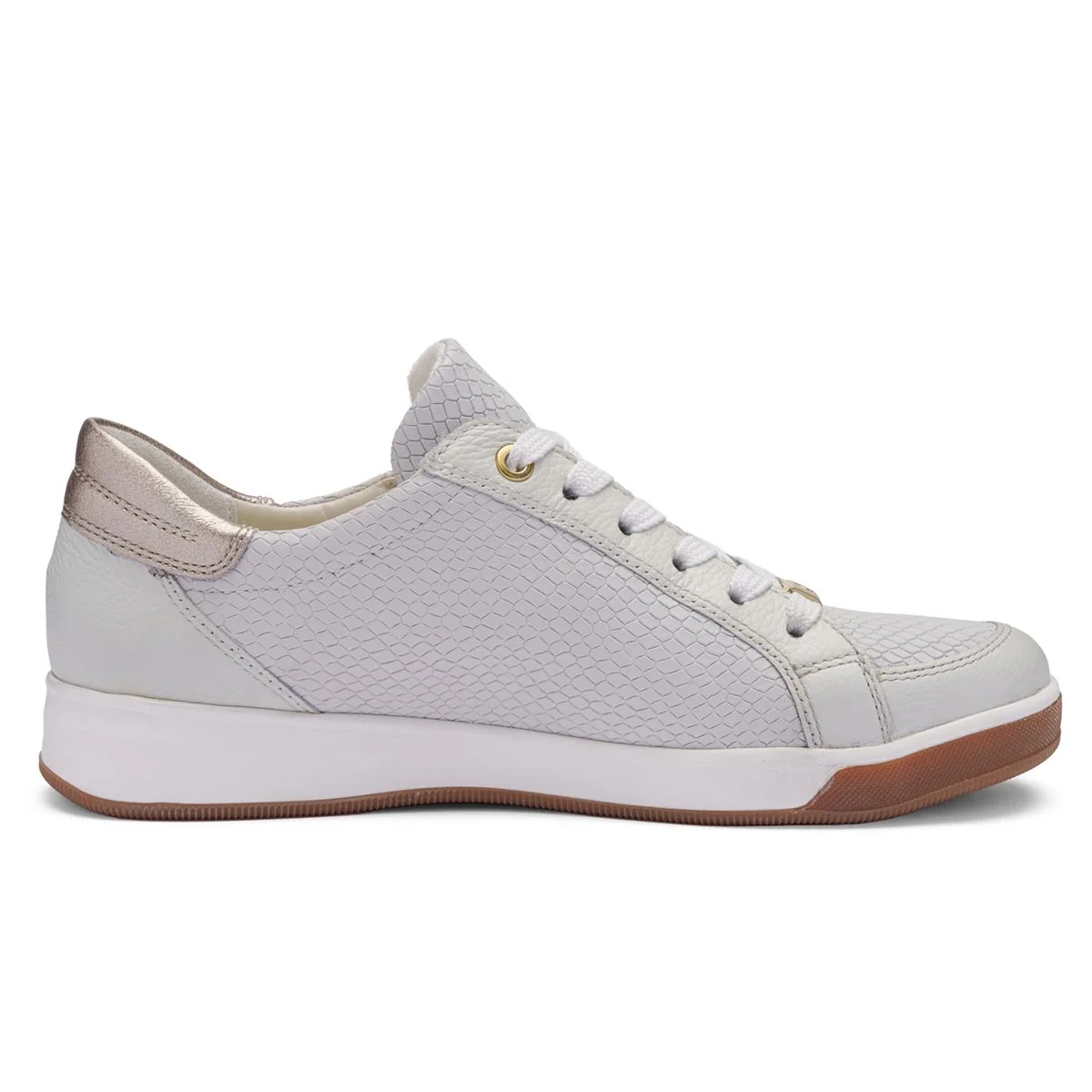 Ara Rei-Low Women's Zip Sneaker in Nebbia Weiss - Image 8