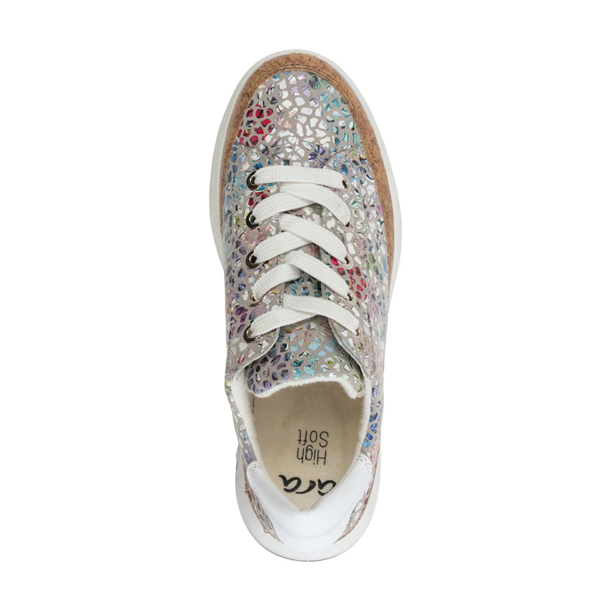 Ara Rem Women's Kork Wrap Lace Sneaker in Multi - Image 5