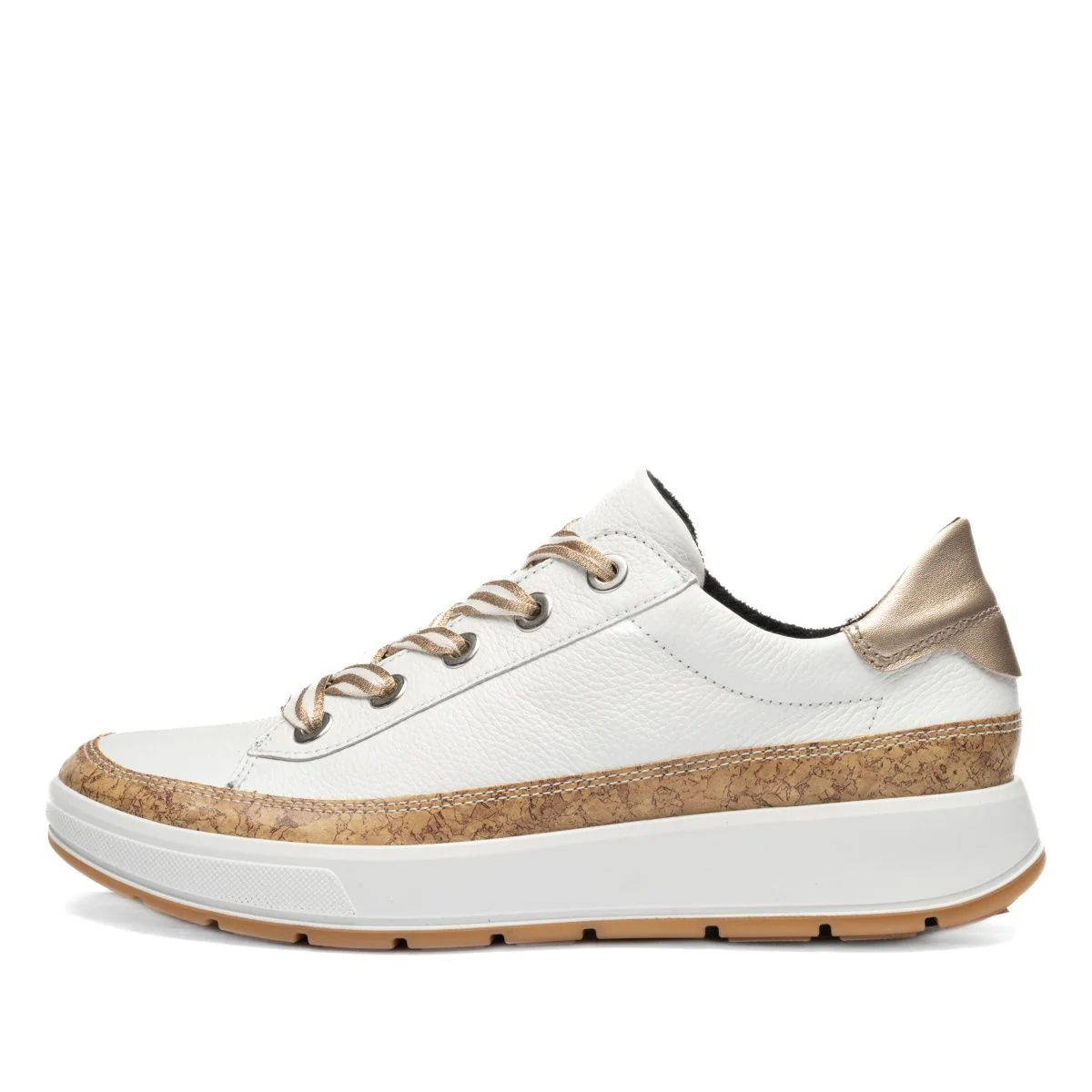Ara Rem Women's Kork Wrap Lace Sneaker in White - Image 4