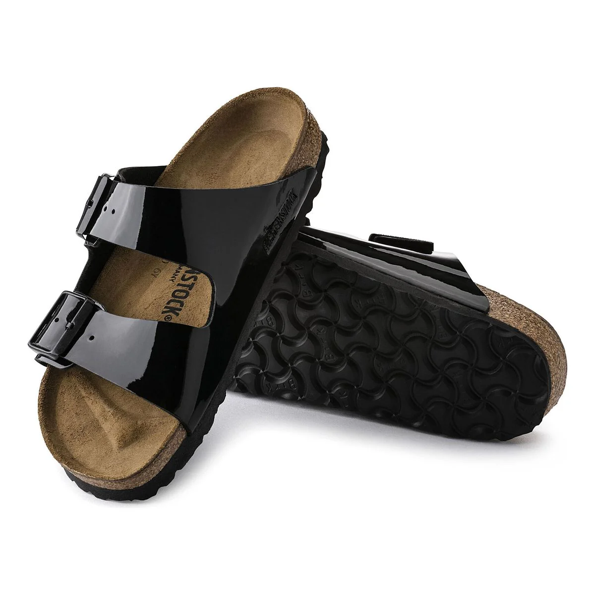 Birkenstock Arizona Birko-Flor Patent — Black - Image 2