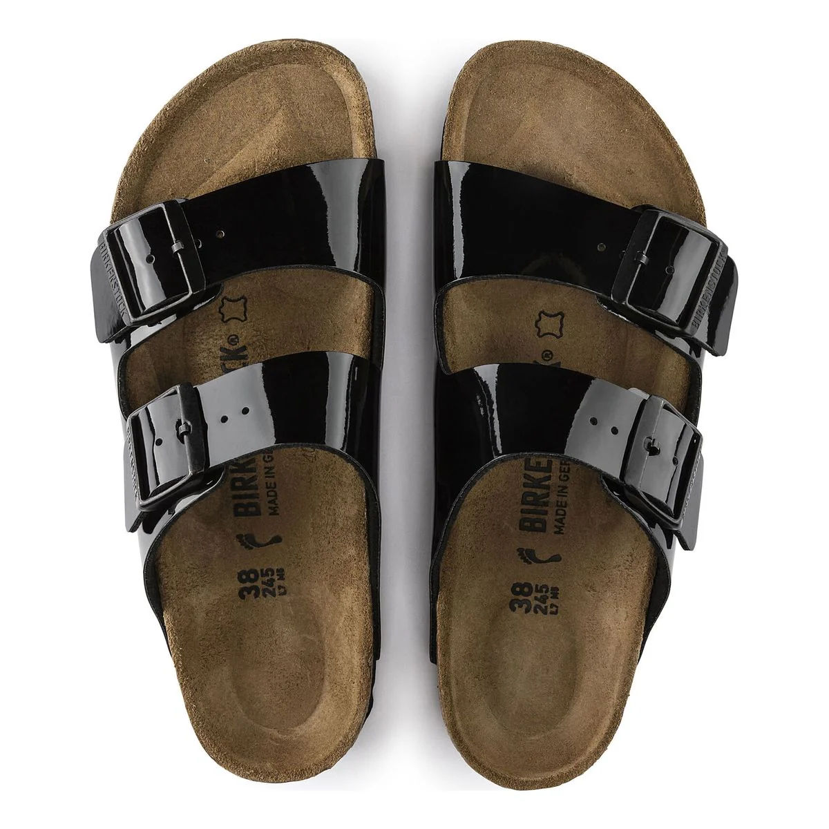Birkenstock Arizona Birko-Flor Patent — Black - Image 3