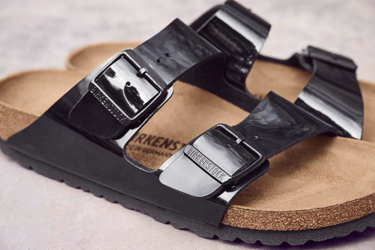 Birkenstock Arizona Birko-Flor Patent — Black - Image 4