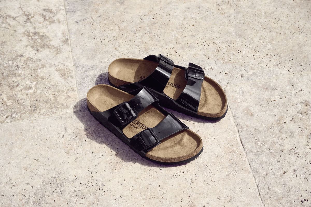 Birkenstock Arizona Birko-Flor Patent — Black - Image 5