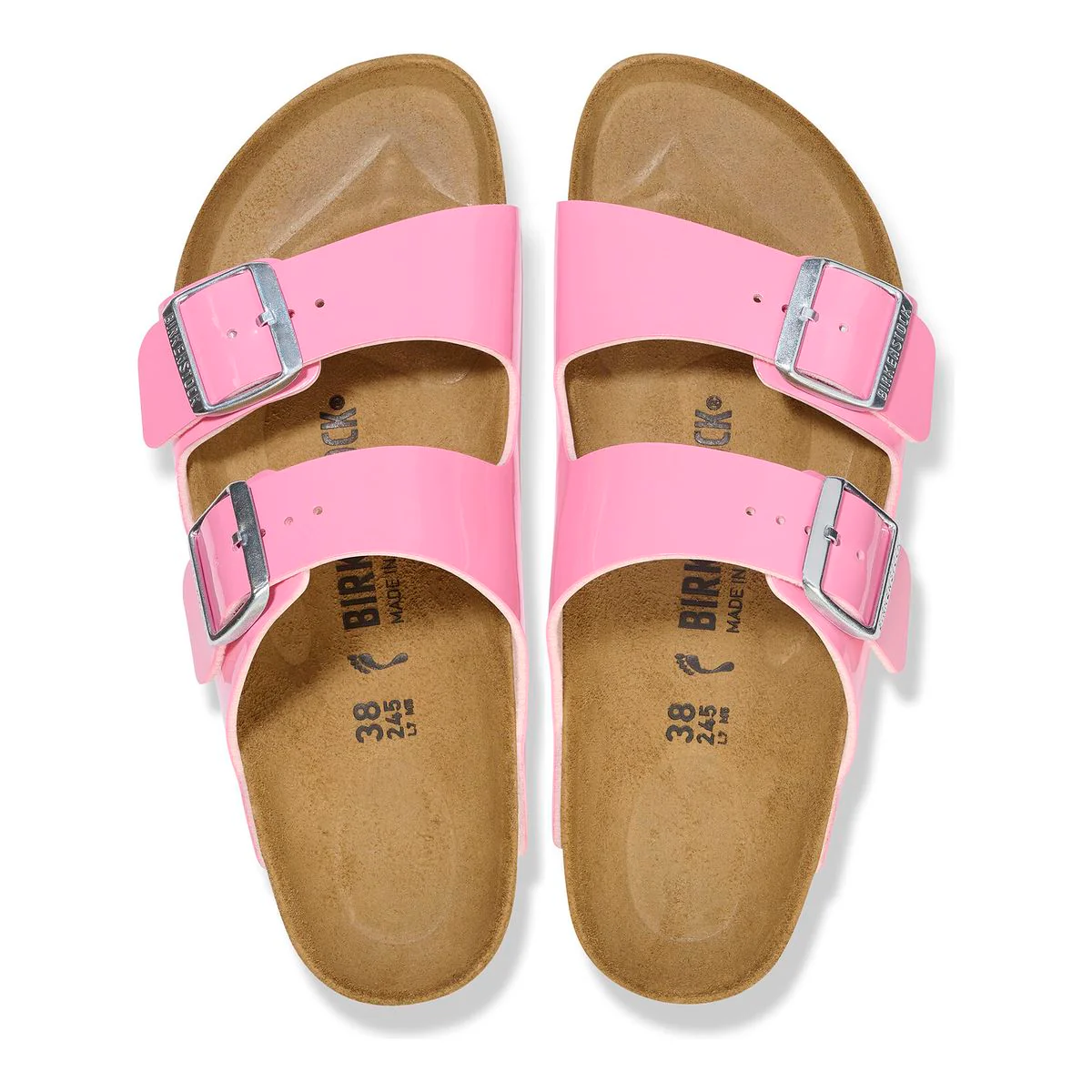 Birkenstock Arizona Birko-Flor Patent — Candy Pink - Image 3