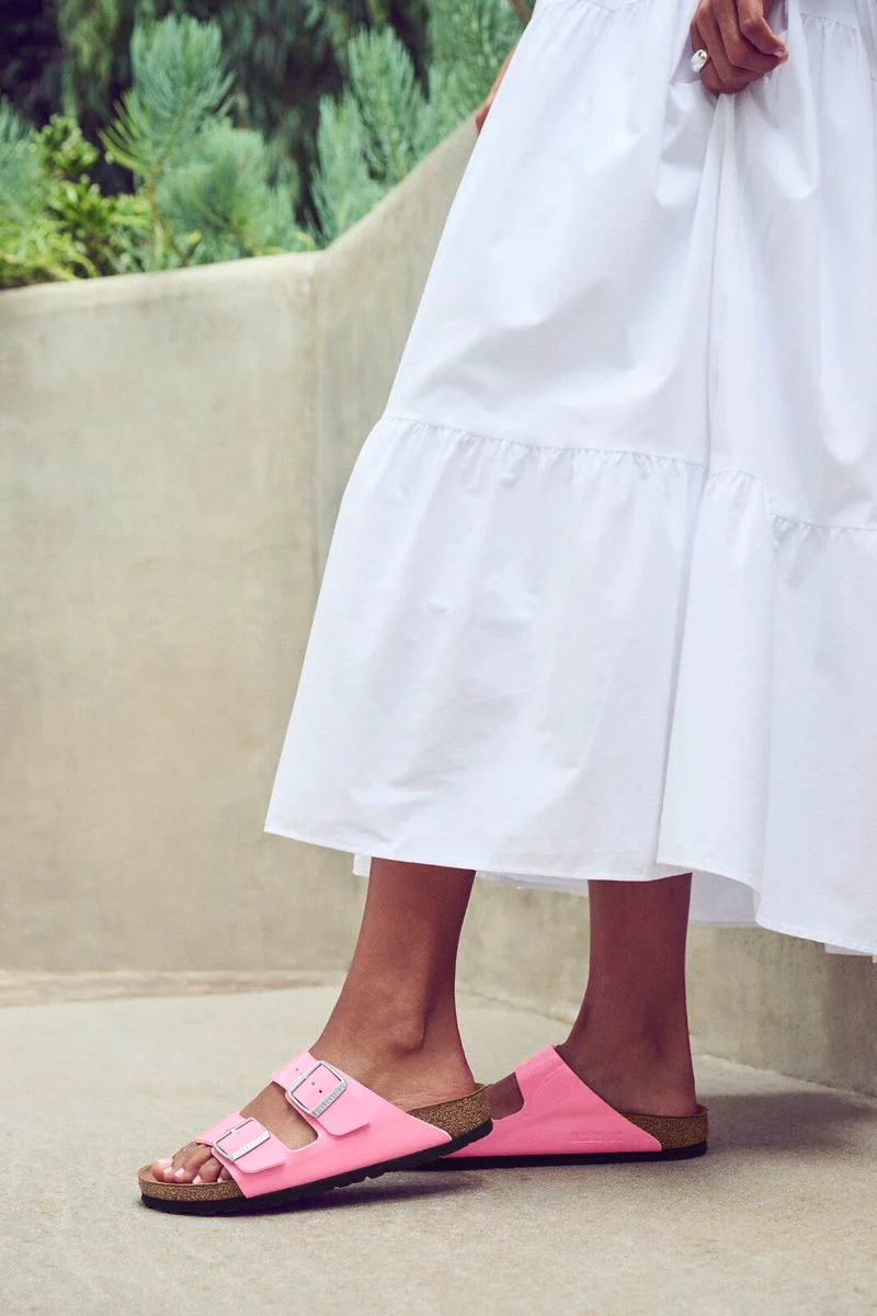 Birkenstock Arizona Birko-Flor Patent — Candy Pink - Image 4