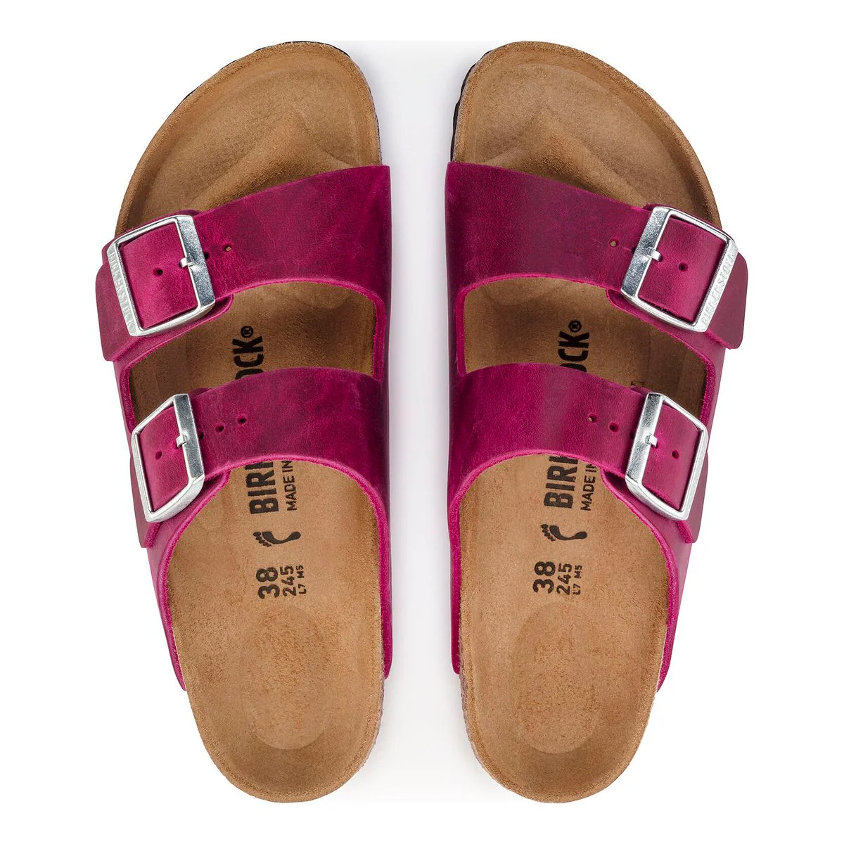 Birkenstock Arizona Oiled Leather — Fuchsia - Image 3