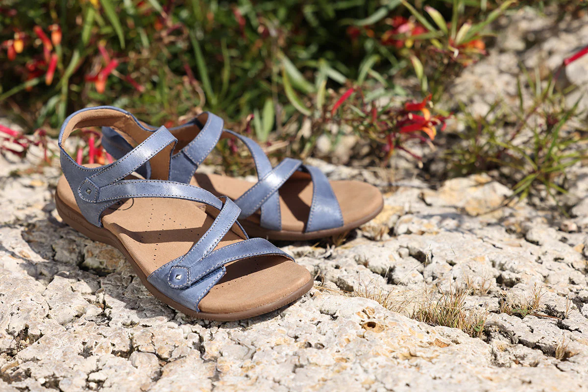 Big Time Slip On Sandal in Dark Blue - Image 10