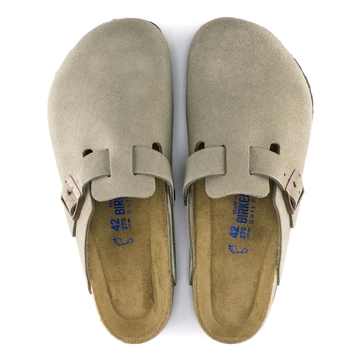 Birkenstock Boston Soft Footbed Suede Clog – Taupe - Image 3