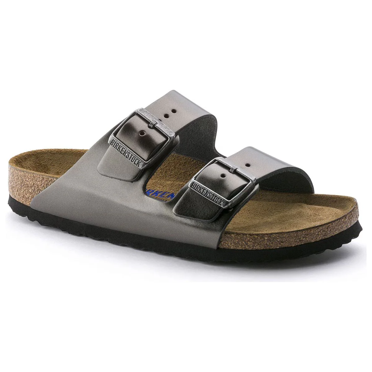 Birkenstock Arizona Soft Footbed – Metallic Anthracite