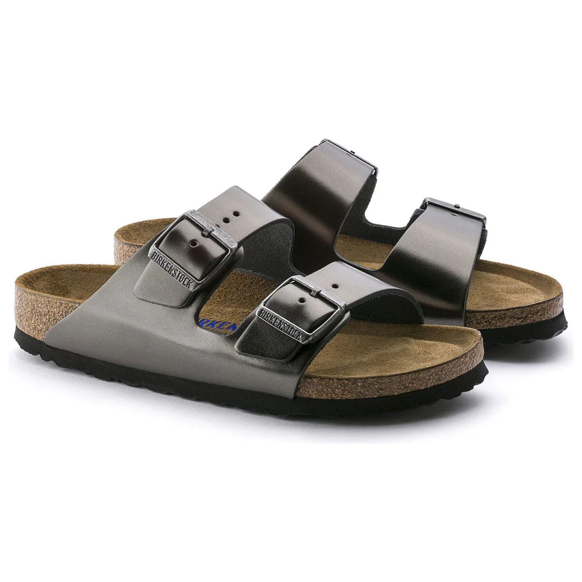 Birkenstock Arizona Soft Footbed – Metallic Anthracite - Image 3