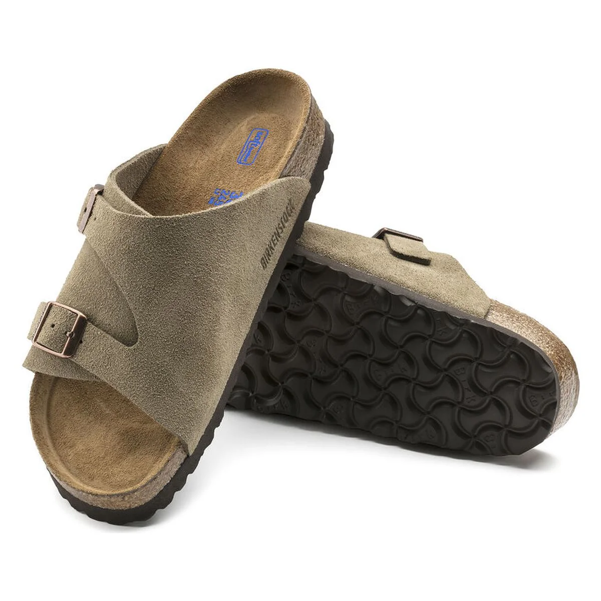 Birkenstock Zurich Suede Soft Footbed – Taupe - Image 5