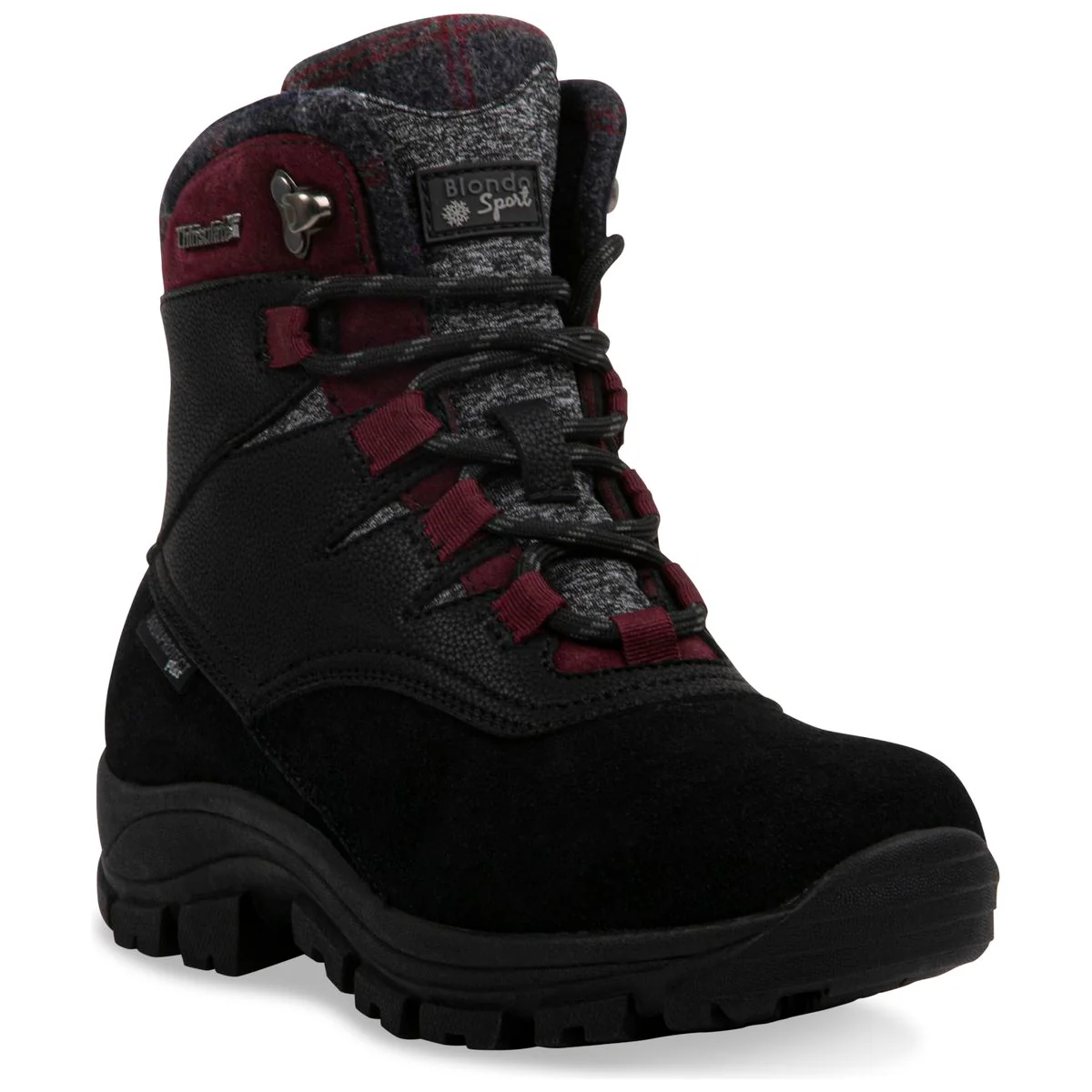 Blondo Maxine Women's Waterproof Winter Boot in Black Burgundy