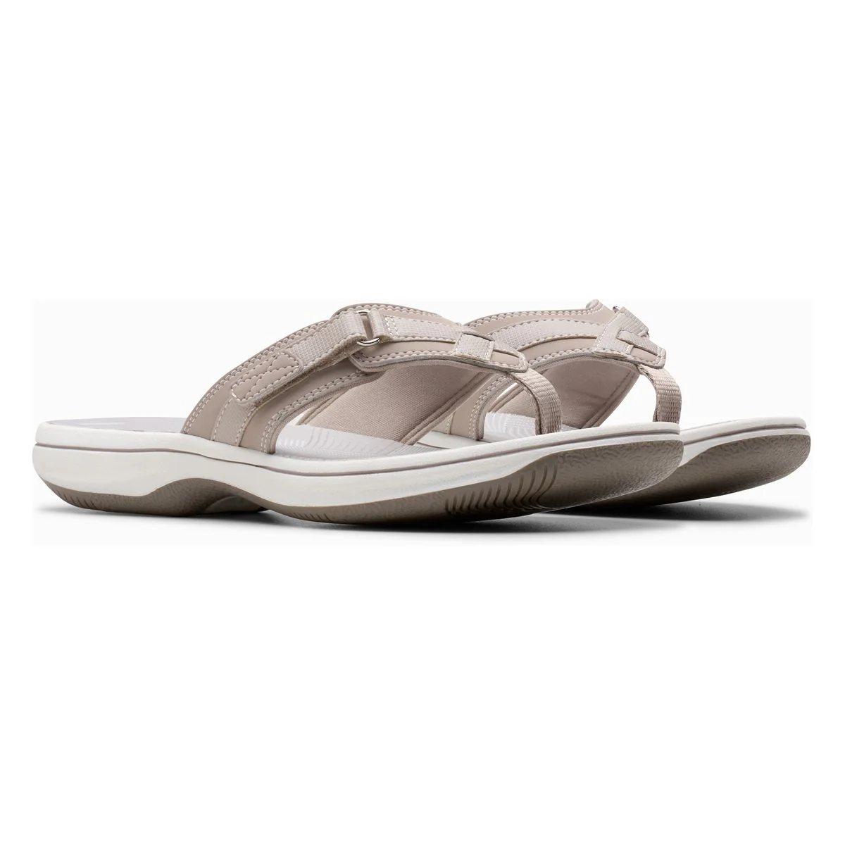 Clarks Breeze Sea Women's Thong Sandals in Light Taupe