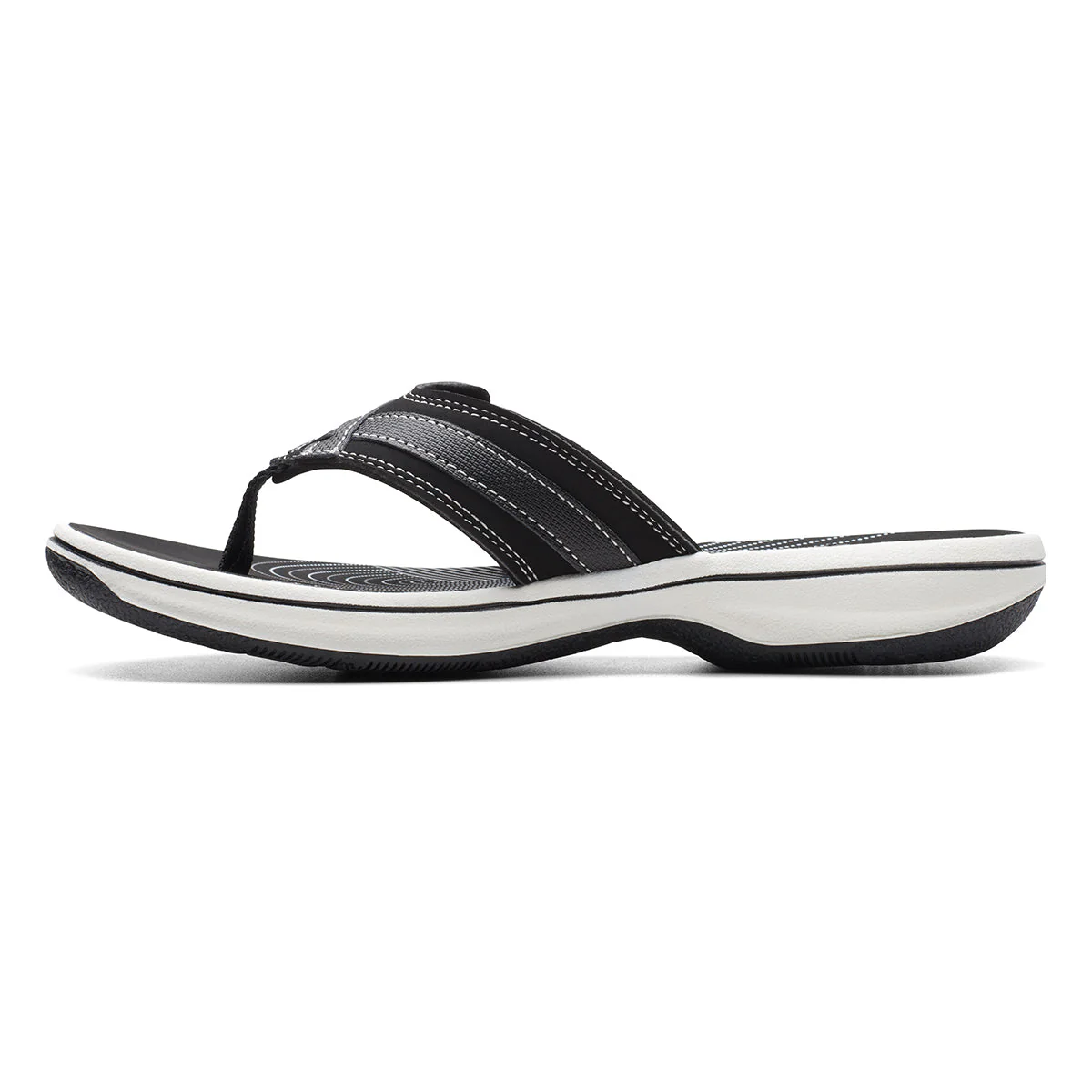 Clarks Breeze Sea Women's Thong Sandals in Black - Image 4